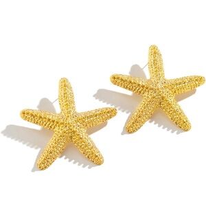 NWT ⚜️🌟⚜️ Piper K Starfish Gold Tone Stud Earrings